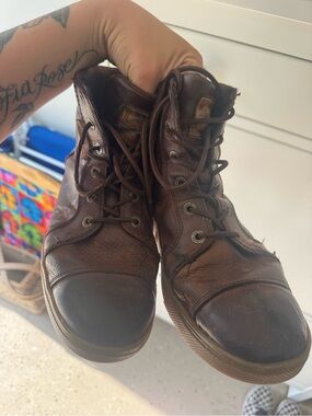 Harley-Davidson Brown Leather Lace-Up Boots
